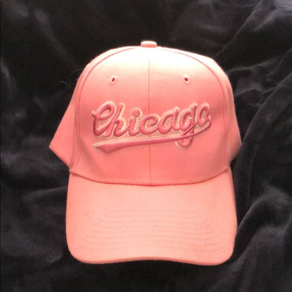 pink Chicago baseball cap